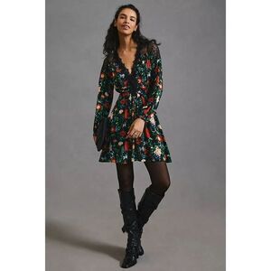 Anthropologie Lacy V-Neck Mini Dress Size 4
